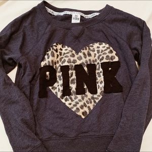 Victoria’s Secret PINK top w animal print heart